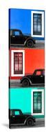 ¡Viva Mexico! Panoramic Collection - Three Black VW Beetle Cars XVII-Philippe Hugonnard-Stretched Canvas