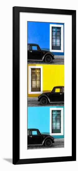 ¡Viva Mexico! Panoramic Collection - Three Black VW Beetle Cars XX-Philippe Hugonnard-Framed Photographic Print