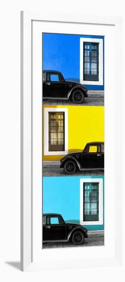 ¡Viva Mexico! Panoramic Collection - Three Black VW Beetle Cars XX-Philippe Hugonnard-Framed Photographic Print