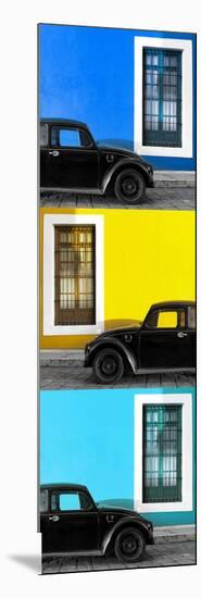 ¡Viva Mexico! Panoramic Collection - Three Black VW Beetle Cars XX-Philippe Hugonnard-Mounted Photographic Print