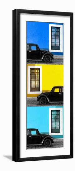 ¡Viva Mexico! Panoramic Collection - Three Black VW Beetle Cars XX-Philippe Hugonnard-Framed Photographic Print