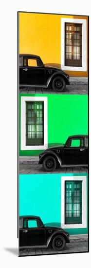 ¡Viva Mexico! Panoramic Collection - Three Black VW Beetle Cars XXI-Philippe Hugonnard-Mounted Photographic Print