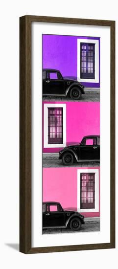 ¡Viva Mexico! Panoramic Collection - Three Black VW Beetle Cars XXIII-Philippe Hugonnard-Framed Photographic Print