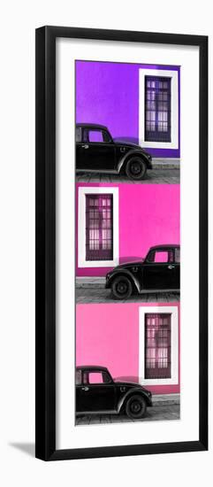 ¡Viva Mexico! Panoramic Collection - Three Black VW Beetle Cars XXIII-Philippe Hugonnard-Framed Photographic Print