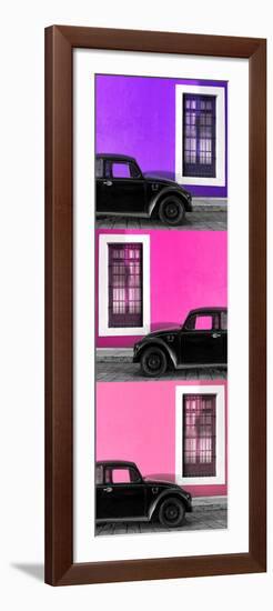 ¡Viva Mexico! Panoramic Collection - Three Black VW Beetle Cars XXIII-Philippe Hugonnard-Framed Photographic Print