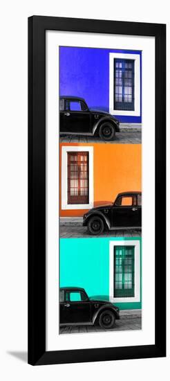 ¡Viva Mexico! Panoramic Collection - Three Black VW Beetle Cars XXIV-Philippe Hugonnard-Framed Photographic Print