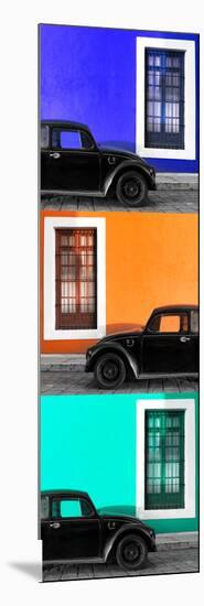 ¡Viva Mexico! Panoramic Collection - Three Black VW Beetle Cars XXIV-Philippe Hugonnard-Mounted Photographic Print