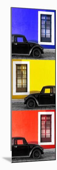 ¡Viva Mexico! Panoramic Collection - Three Black VW Beetle Cars XXV-Philippe Hugonnard-Mounted Photographic Print