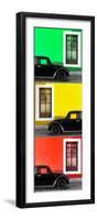 ¡Viva Mexico! Panoramic Collection - Three Black VW Beetle Cars XXVI-Philippe Hugonnard-Framed Photographic Print