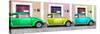 ¡Viva Mexico! Panoramic Collection - Three VW Beetle Cars with Colors Street Wall I-Philippe Hugonnard-Stretched Canvas