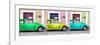 ¡Viva Mexico! Panoramic Collection - Three VW Beetle Cars with Colors Street Wall I-Philippe Hugonnard-Framed Photographic Print