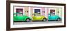 ¡Viva Mexico! Panoramic Collection - Three VW Beetle Cars with Colors Street Wall I-Philippe Hugonnard-Framed Photographic Print