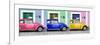 ¡Viva Mexico! Panoramic Collection - Three VW Beetle Cars with Colors Street Wall III-Philippe Hugonnard-Framed Photographic Print