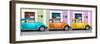 ¡Viva Mexico! Panoramic Collection - Three VW Beetle Cars with Colors Street Wall IV-Philippe Hugonnard-Framed Photographic Print