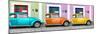 ¡Viva Mexico! Panoramic Collection - Three VW Beetle Cars with Colors Street Wall IV-Philippe Hugonnard-Mounted Photographic Print