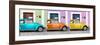 ¡Viva Mexico! Panoramic Collection - Three VW Beetle Cars with Colors Street Wall IV-Philippe Hugonnard-Framed Photographic Print