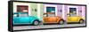¡Viva Mexico! Panoramic Collection - Three VW Beetle Cars with Colors Street Wall IV-Philippe Hugonnard-Framed Stretched Canvas