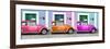 ¡Viva Mexico! Panoramic Collection - Three VW Beetle Cars with Colors Street Wall IX-Philippe Hugonnard-Framed Photographic Print