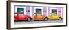 ¡Viva Mexico! Panoramic Collection - Three VW Beetle Cars with Colors Street Wall VII-Philippe Hugonnard-Framed Photographic Print