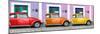 ¡Viva Mexico! Panoramic Collection - Three VW Beetle Cars with Colors Street Wall VII-Philippe Hugonnard-Mounted Photographic Print