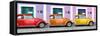 ¡Viva Mexico! Panoramic Collection - Three VW Beetle Cars with Colors Street Wall VII-Philippe Hugonnard-Framed Stretched Canvas