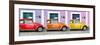 ¡Viva Mexico! Panoramic Collection - Three VW Beetle Cars with Colors Street Wall VII-Philippe Hugonnard-Framed Photographic Print