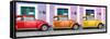 ¡Viva Mexico! Panoramic Collection - Three VW Beetle Cars with Colors Street Wall VII-Philippe Hugonnard-Framed Stretched Canvas