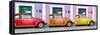 ¡Viva Mexico! Panoramic Collection - Three VW Beetle Cars with Colors Street Wall VII-Philippe Hugonnard-Framed Stretched Canvas
