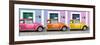 ¡Viva Mexico! Panoramic Collection - Three VW Beetle Cars with Colors Street Wall VIII-Philippe Hugonnard-Framed Photographic Print