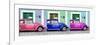 ¡Viva Mexico! Panoramic Collection - Three VW Beetle Cars with Colors Street Wall X-Philippe Hugonnard-Framed Photographic Print