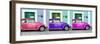 ¡Viva Mexico! Panoramic Collection - Three VW Beetle Cars with Colors Street Wall XI-Philippe Hugonnard-Framed Photographic Print