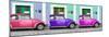 ¡Viva Mexico! Panoramic Collection - Three VW Beetle Cars with Colors Street Wall XI-Philippe Hugonnard-Mounted Photographic Print