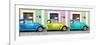 ¡Viva Mexico! Panoramic Collection - Three VW Beetle Cars with Colors Street Wall XIII-Philippe Hugonnard-Framed Photographic Print
