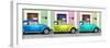 ¡Viva Mexico! Panoramic Collection - Three VW Beetle Cars with Colors Street Wall XIII-Philippe Hugonnard-Framed Photographic Print