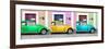 ¡Viva Mexico! Panoramic Collection - Three VW Beetle Cars with Colors Street Wall XIV-Philippe Hugonnard-Framed Photographic Print