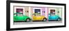 ¡Viva Mexico! Panoramic Collection - Three VW Beetle Cars with Colors Street Wall XIV-Philippe Hugonnard-Framed Photographic Print
