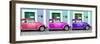 ¡Viva Mexico! Panoramic Collection - Three VW Beetle Cars with Colors Street Wall XIX-Philippe Hugonnard-Framed Photographic Print