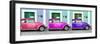 ¡Viva Mexico! Panoramic Collection - Three VW Beetle Cars with Colors Street Wall XIX-Philippe Hugonnard-Framed Photographic Print