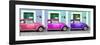 ¡Viva Mexico! Panoramic Collection - Three VW Beetle Cars with Colors Street Wall XIX-Philippe Hugonnard-Framed Photographic Print