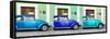 ¡Viva Mexico! Panoramic Collection - Three VW Beetle Cars with Colors Street Wall XVI-Philippe Hugonnard-Framed Stretched Canvas