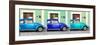 ¡Viva Mexico! Panoramic Collection - Three VW Beetle Cars with Colors Street Wall XVI-Philippe Hugonnard-Framed Photographic Print