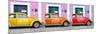 ¡Viva Mexico! Panoramic Collection - Three VW Beetle Cars with Colors Street Wall XVII-Philippe Hugonnard-Mounted Photographic Print