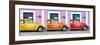 ¡Viva Mexico! Panoramic Collection - Three VW Beetle Cars with Colors Street Wall XVII-Philippe Hugonnard-Framed Photographic Print