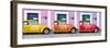 ¡Viva Mexico! Panoramic Collection - Three VW Beetle Cars with Colors Street Wall XVII-Philippe Hugonnard-Framed Photographic Print