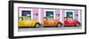 ¡Viva Mexico! Panoramic Collection - Three VW Beetle Cars with Colors Street Wall XVII-Philippe Hugonnard-Framed Photographic Print