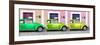 ¡Viva Mexico! Panoramic Collection - Three VW Beetle Cars with Colors Street Wall XVIII-Philippe Hugonnard-Framed Photographic Print