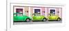 ¡Viva Mexico! Panoramic Collection - Three VW Beetle Cars with Colors Street Wall XVIII-Philippe Hugonnard-Framed Photographic Print