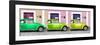 ¡Viva Mexico! Panoramic Collection - Three VW Beetle Cars with Colors Street Wall XVIII-Philippe Hugonnard-Framed Photographic Print