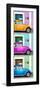 ¡Viva Mexico! Panoramic Collection - Three VW Beetle Cars with Colors Street Wall XX-Philippe Hugonnard-Framed Photographic Print