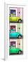 ¡Viva Mexico! Panoramic Collection - Three VW Beetle Cars with Colors Street Wall XXI-Philippe Hugonnard-Framed Photographic Print